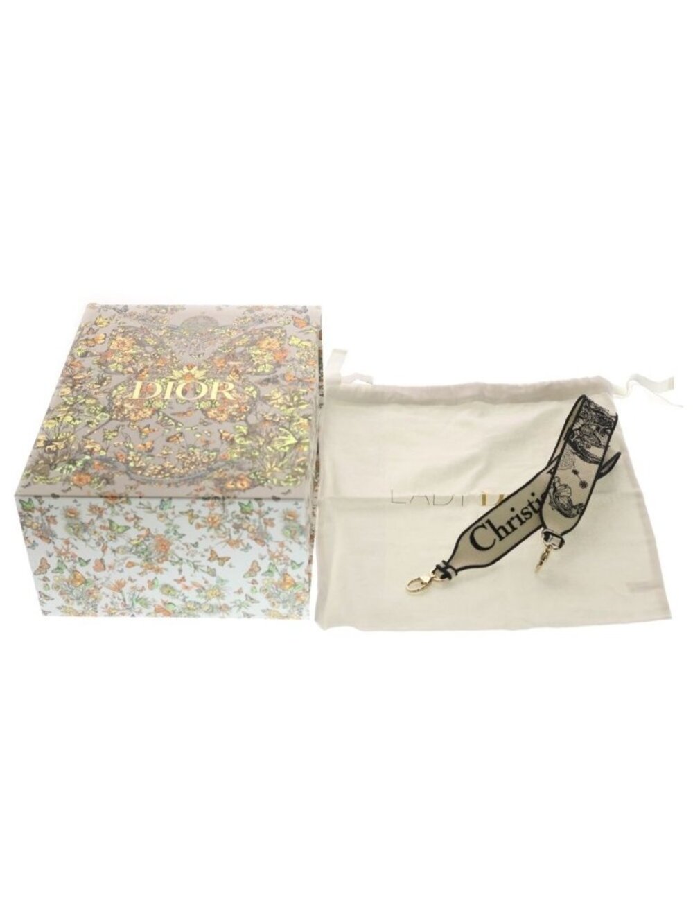 ★SOLD★ Dior Lady D-lite D Light Canvas 2-Way Bag Gold Ivory Black - Picture 6 of 6